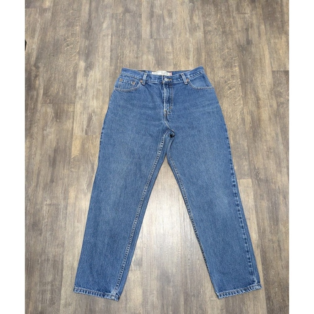 Levis 550 Womens 12 Short Relaxed Tapered Jeans Blue Denim 100% Cotton Mom Jean